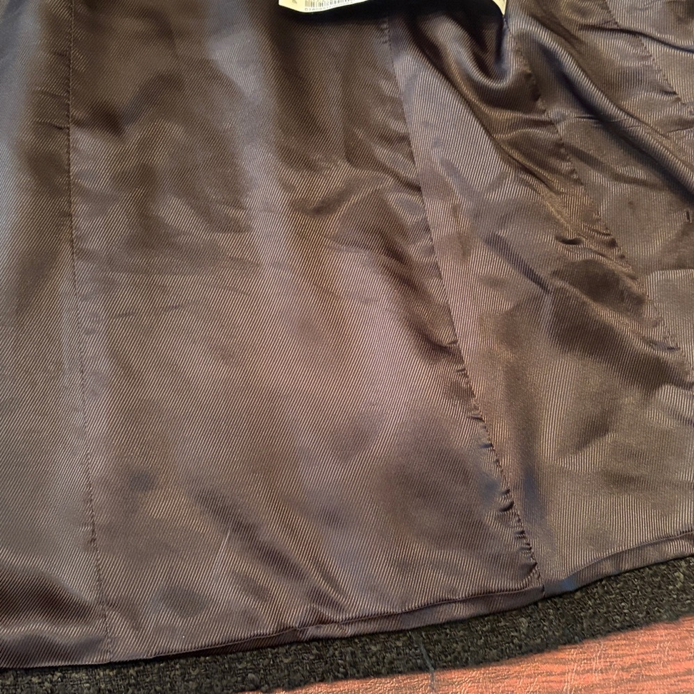 Zara Black Textured Double-Breasted Blazer with gold  Buttons - Picture 9 of 9